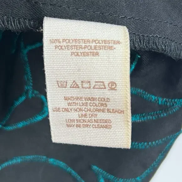 Free People Everblue Romper Black Blue Adjustable Straps Embroidery Womens Sz L - Picture 7 of 11